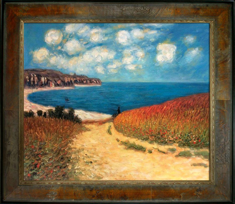 Meadow Road to Pourville Pre-Framed - Sambrosa Distressed Honey Frame 20"X24"