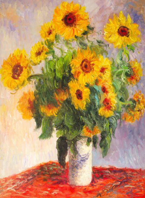 Claude Monet Sunflowers Painting - Oil Reproduction