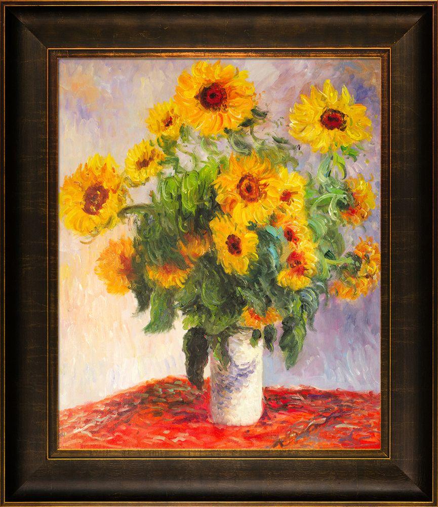 Sunflowers Pre-Framed - Veine D'Or Bronze Scoop Frame 20"X24"