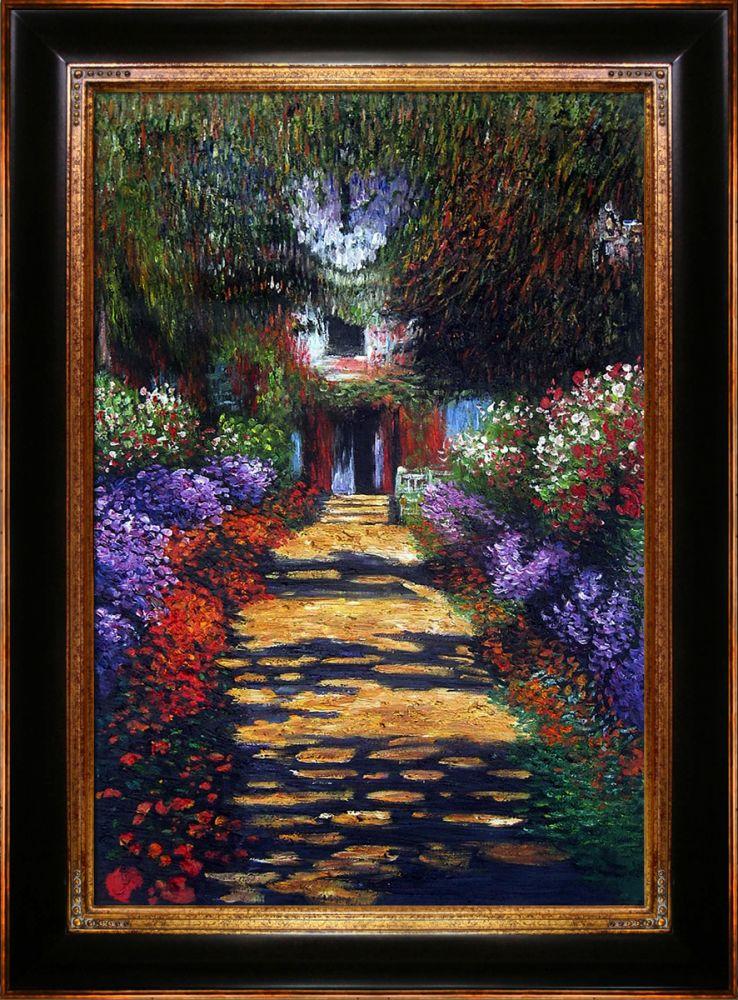 Garden Path at Giverny Pre-Framed - Opulent Frame 24"X36"