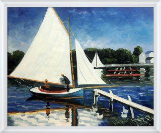 Sailing at Argenteuil Pre-framed