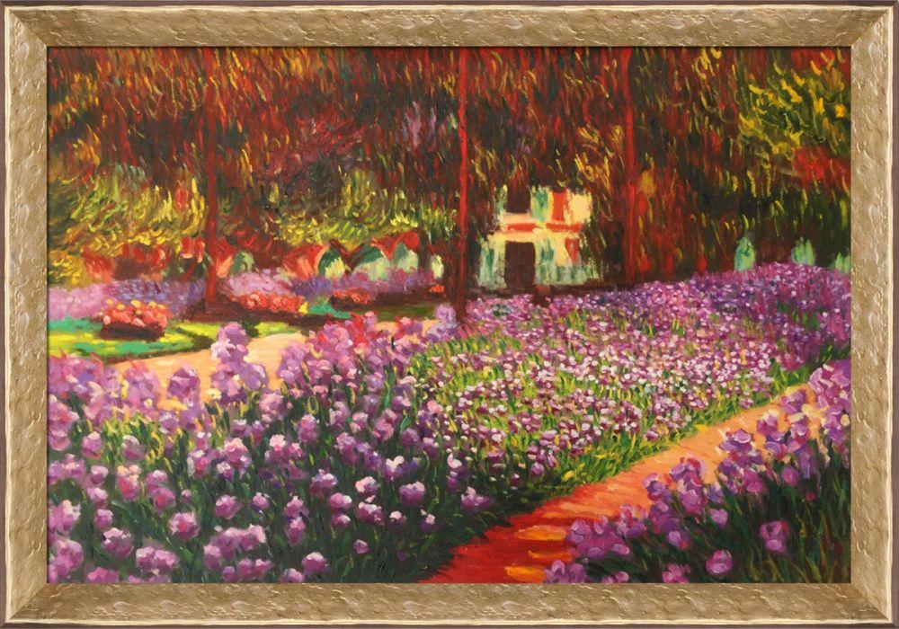 Artist's Garden at Giverny Pre-Framed - Gold Luna Frame 24"X36"