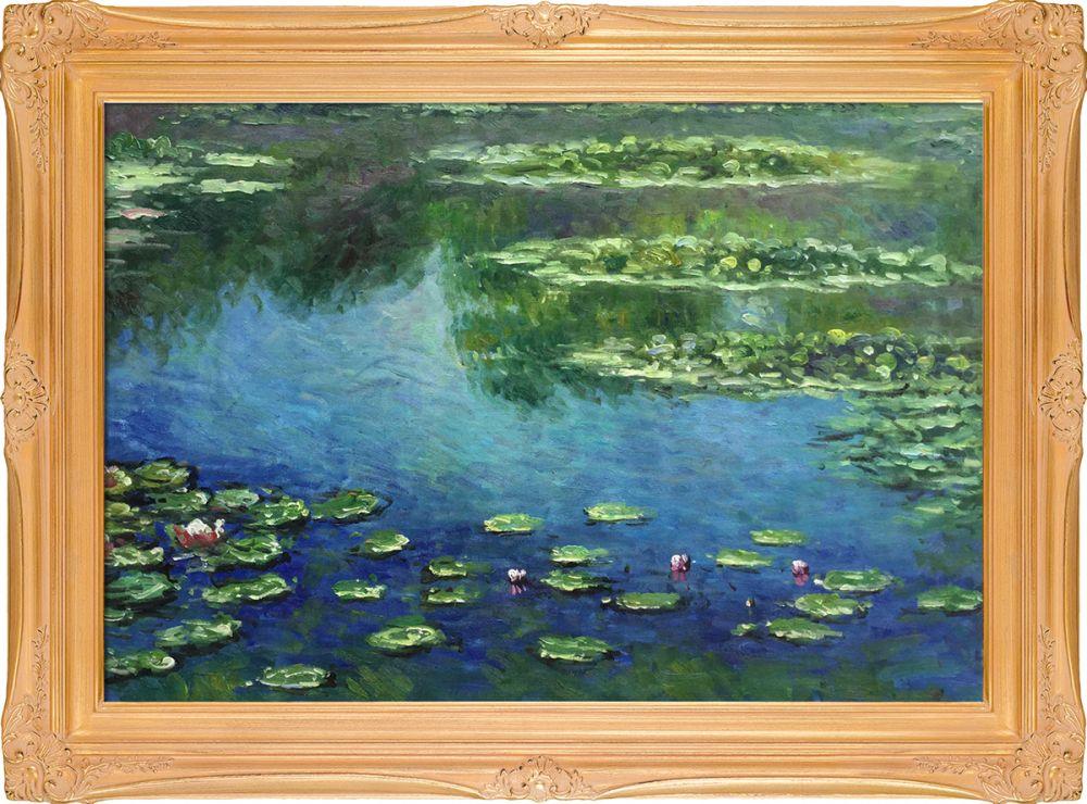 Water Lilies Pre-Framed - Imperial Gold Frame 24" X 36"