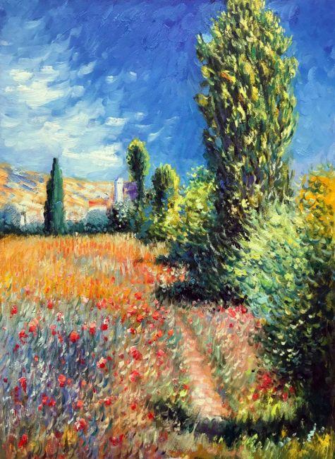 Claude Monet, Landscape on the Ile Saint-Martin, 1881 - Hand Painted ...