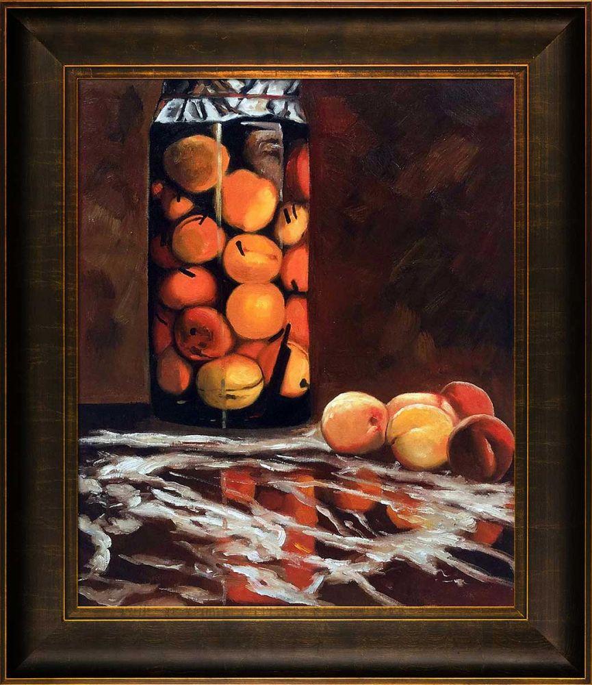Jar of Peaches Pre-Framed - Veine D'Or Bronze Scoop Frame 20"X24"