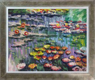 Water Lilies (pink) Pre-Framed