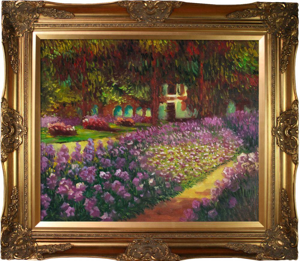 Artist's Garden at Giverny Pre-Framed - Victorian Gold Frame 20"X24"