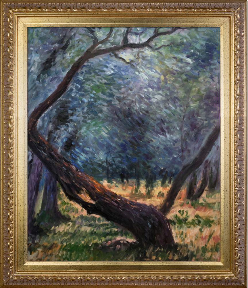 Olive Trees (Study) Pre-Framed - Elegant Gold Frame 20"X24"