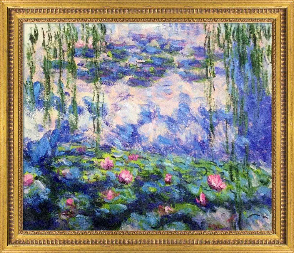 Water Lilies Pre-Framed - Versailles Gold Queen Frame 20" X 24"