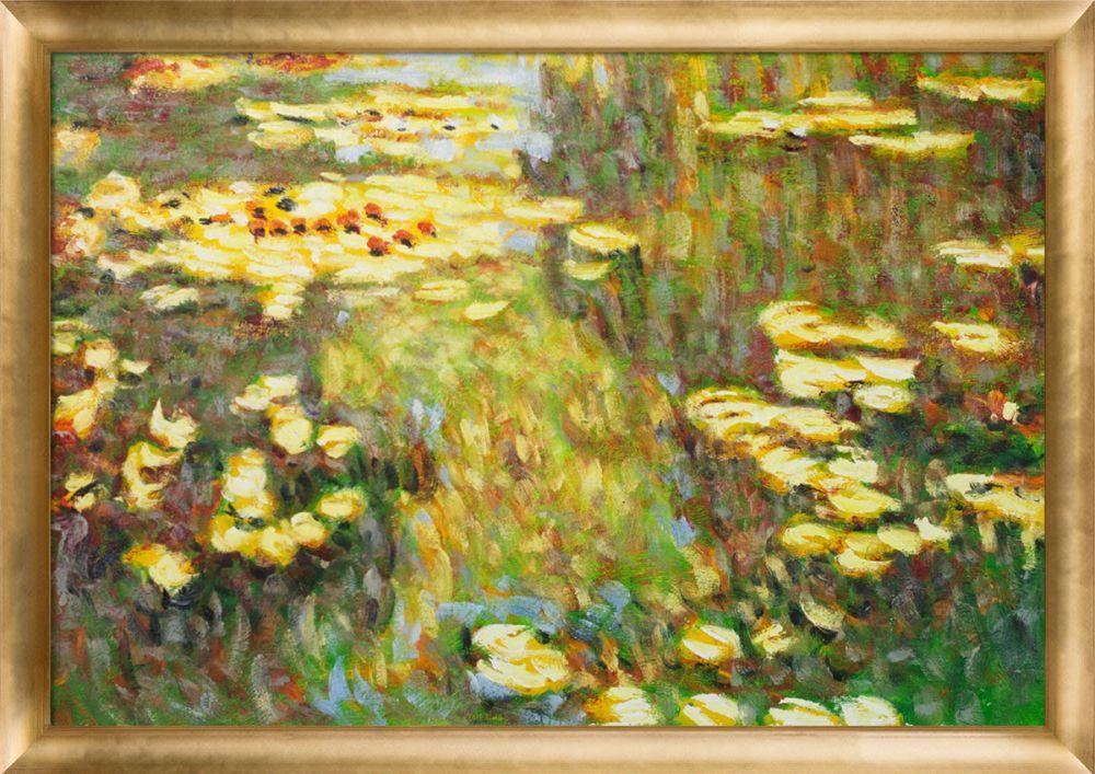 Water Lilies Pre-Framed - Gold Luminoso Frame 24" x 36"