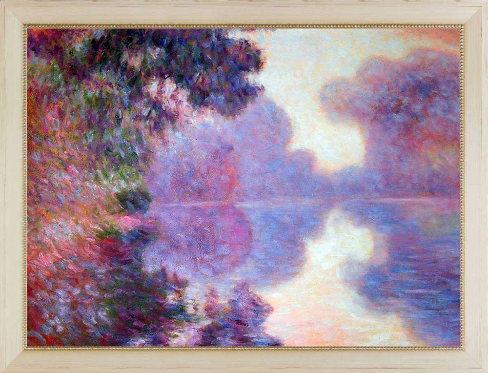 Misty Morning on the Seine (pink), 1897 Pre-Framed - Constantine Frame 30" X 40"