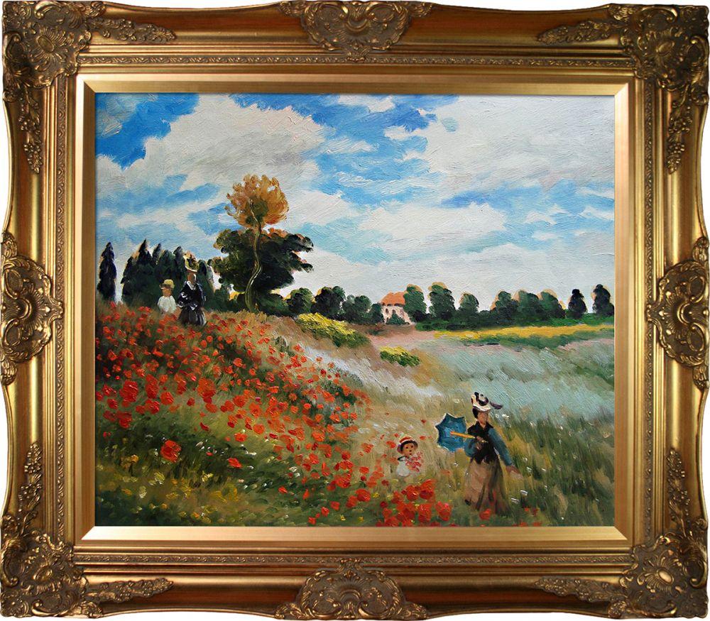 Poppy Field in Argenteuil Pre-Framed - Victorian Gold Frame 20"X24"