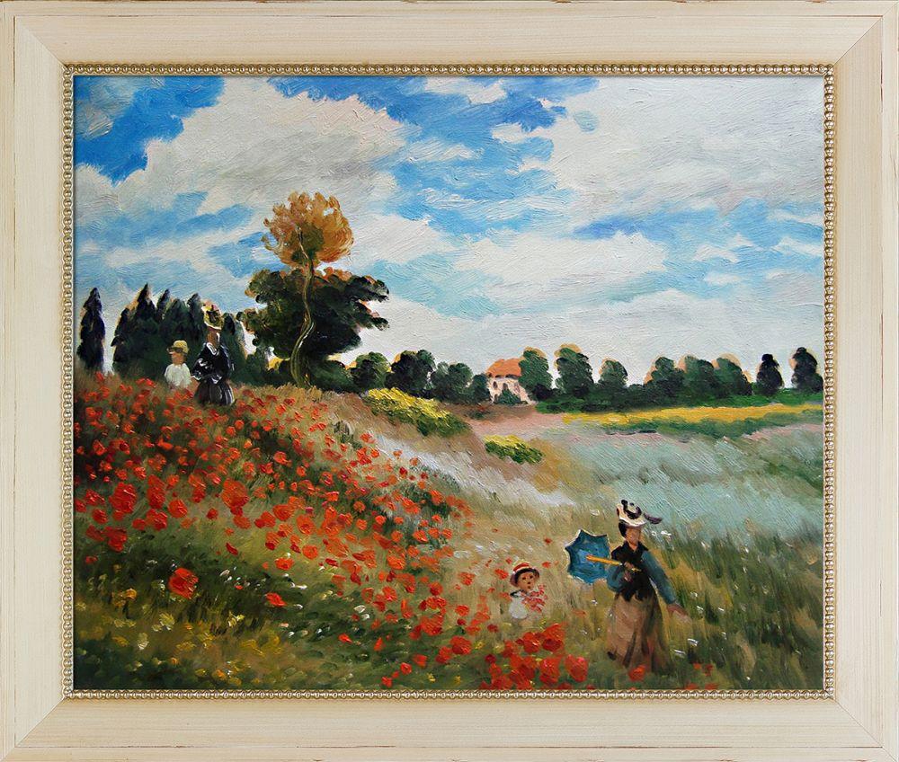 Poppy Field in Argenteuil Pre-Framed - Constantine Frame 20" X 24"