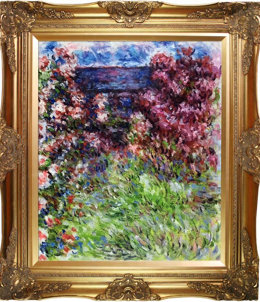 The House Among the Roses, 1925 Pre-Framed - Victorian Gold Frame 20"X24"