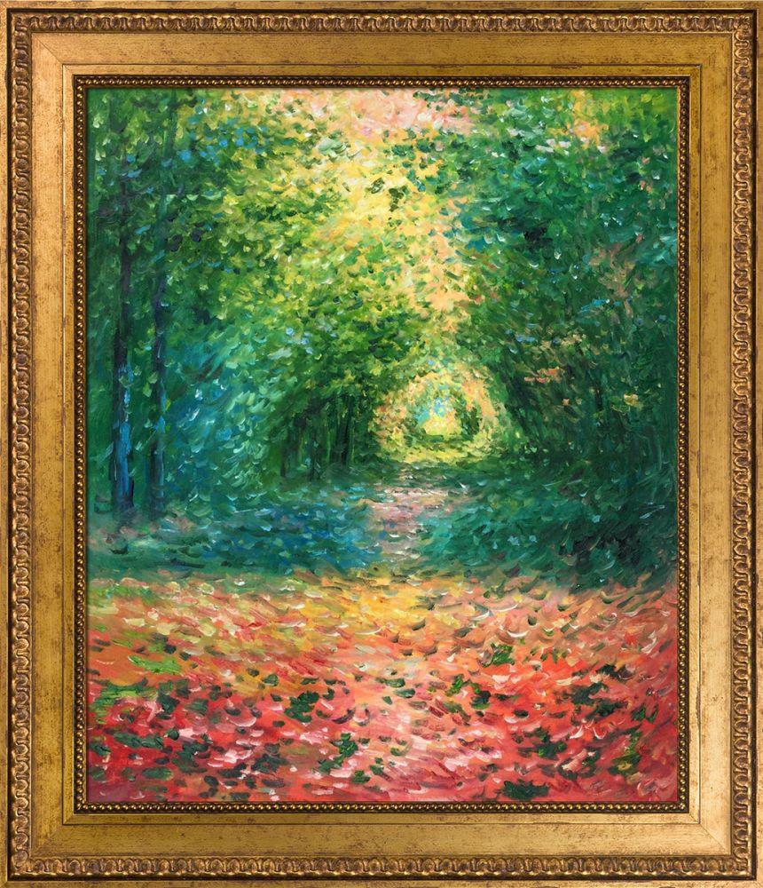 The Undergrowth in the Forest of Saint-Germain, 1882 Pre-Framed - Versailles Gold King Frame 20" X 24"