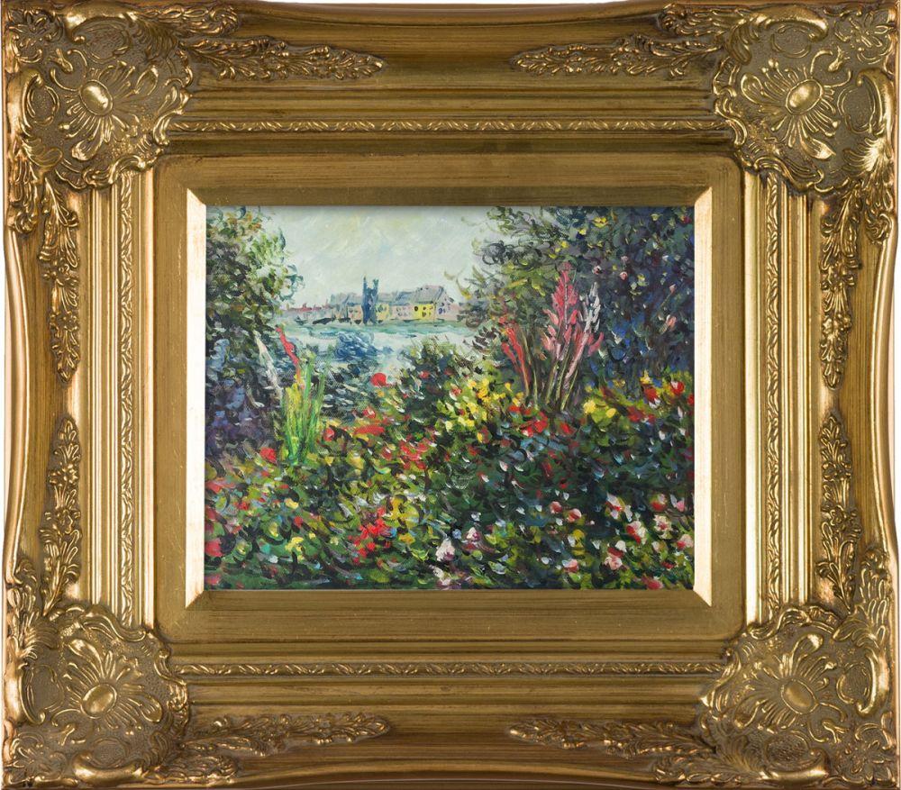 Flowers at Vetheuil, 1881 Pre-Framed - Victorian Gold Frame 8"X10"