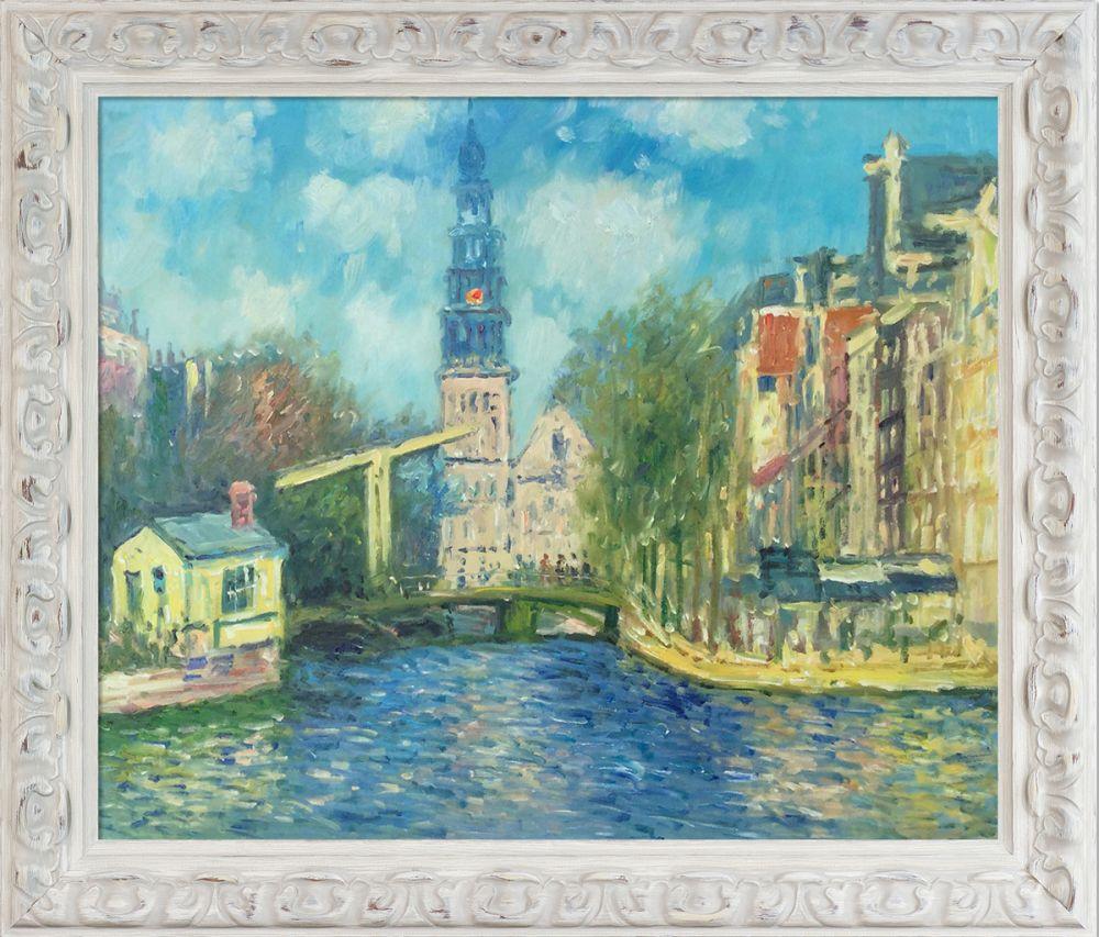 Zuiderkerk in Amsterdam Pre-Framed - Brimfield Cottage White Frame 20" X 24"