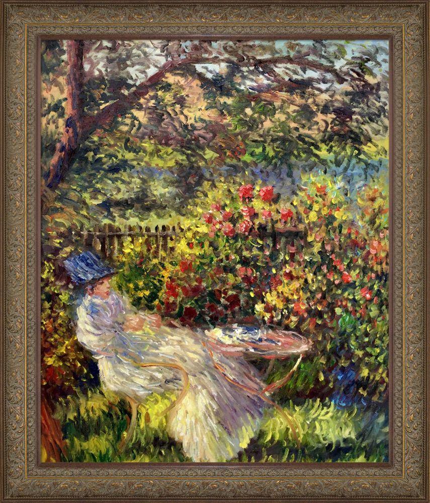 Alice Hoschede Au Jardin Pre-Framed - Victorian Bronze Frame 20