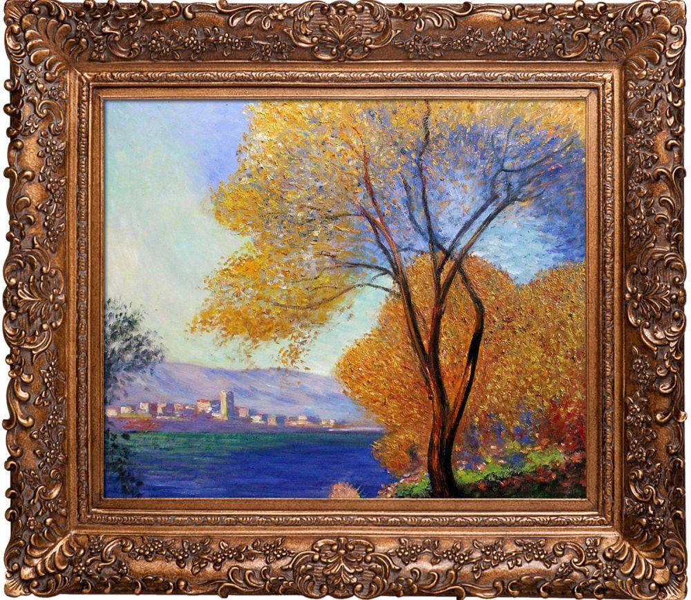 Antibes, View of Salis Pre-Framed - Burgeon Gold Frame 20"X24"