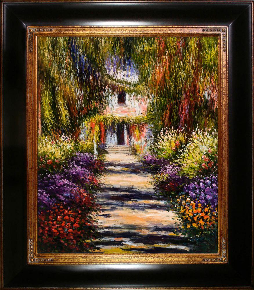 Garden Path at Giverny Pre-Framed - Opulent Frame 20"X24"