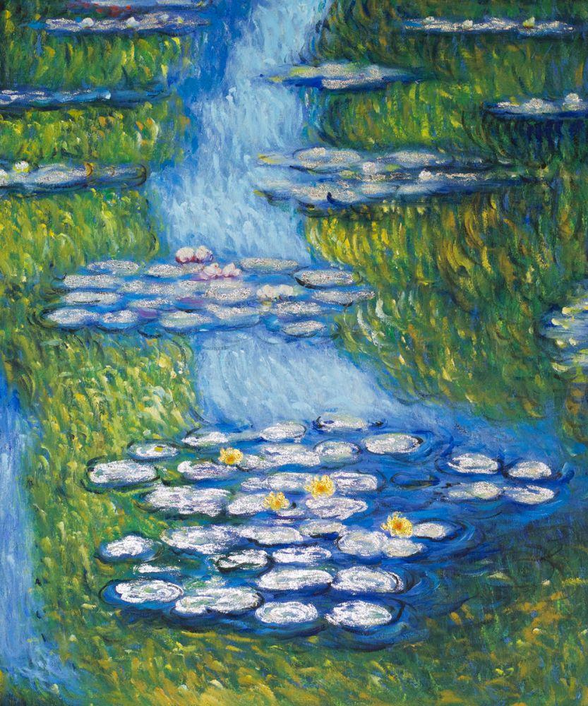Water Lilies (Blue-Green Silver-Gold)