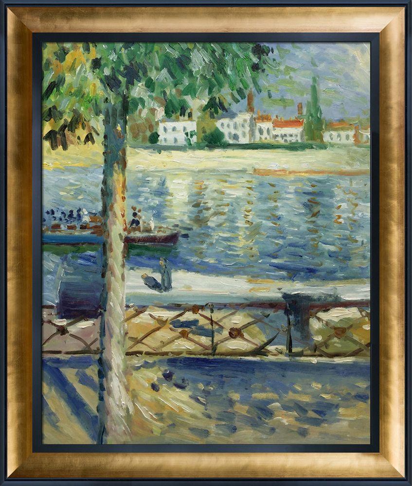 The Seine at Saint-Cloud, 1890 Pre-Framed - Gold Luminoso and Black Custom Stacked Frame 20" X 24"
