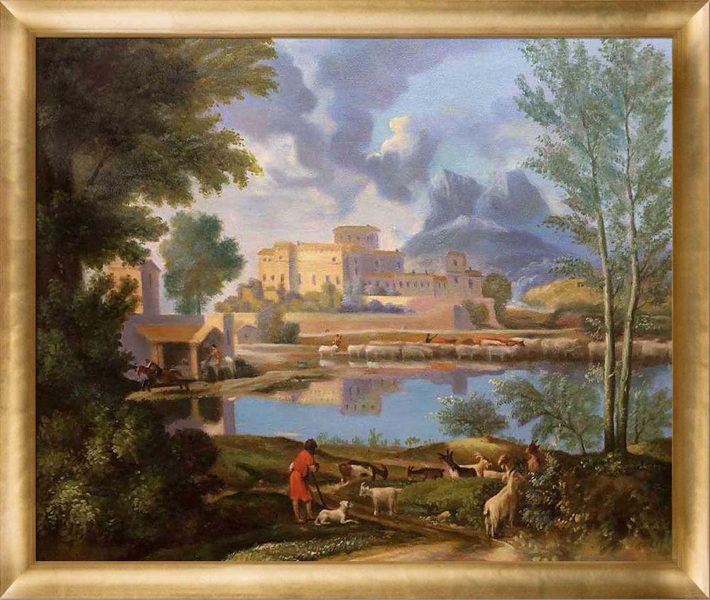 Landscape with a Calm, 1650-1651 Pre-Framed - Gold Luminoso Frame 20"X24"