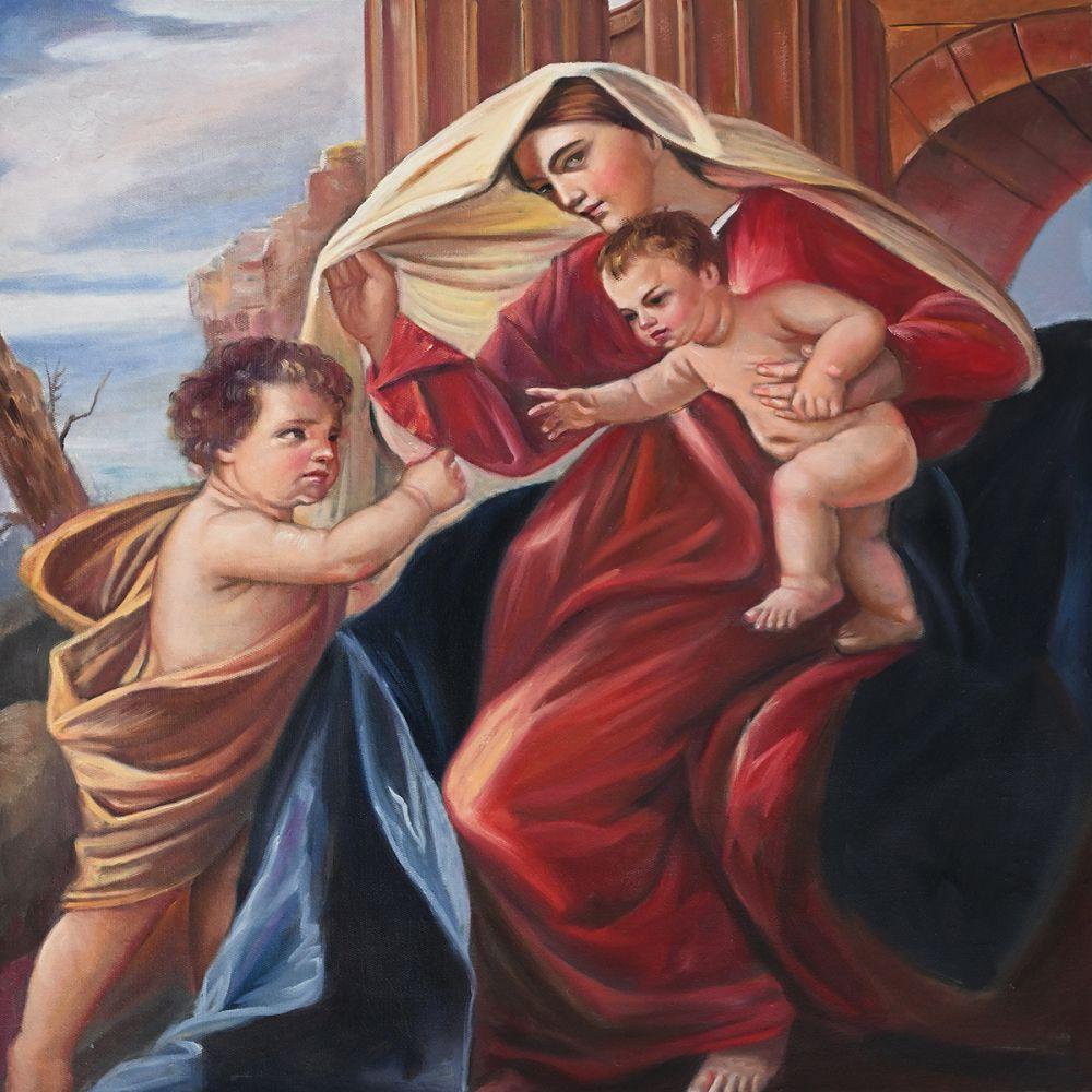 The Madonna with Child and Saint John the Baptist (Custom)