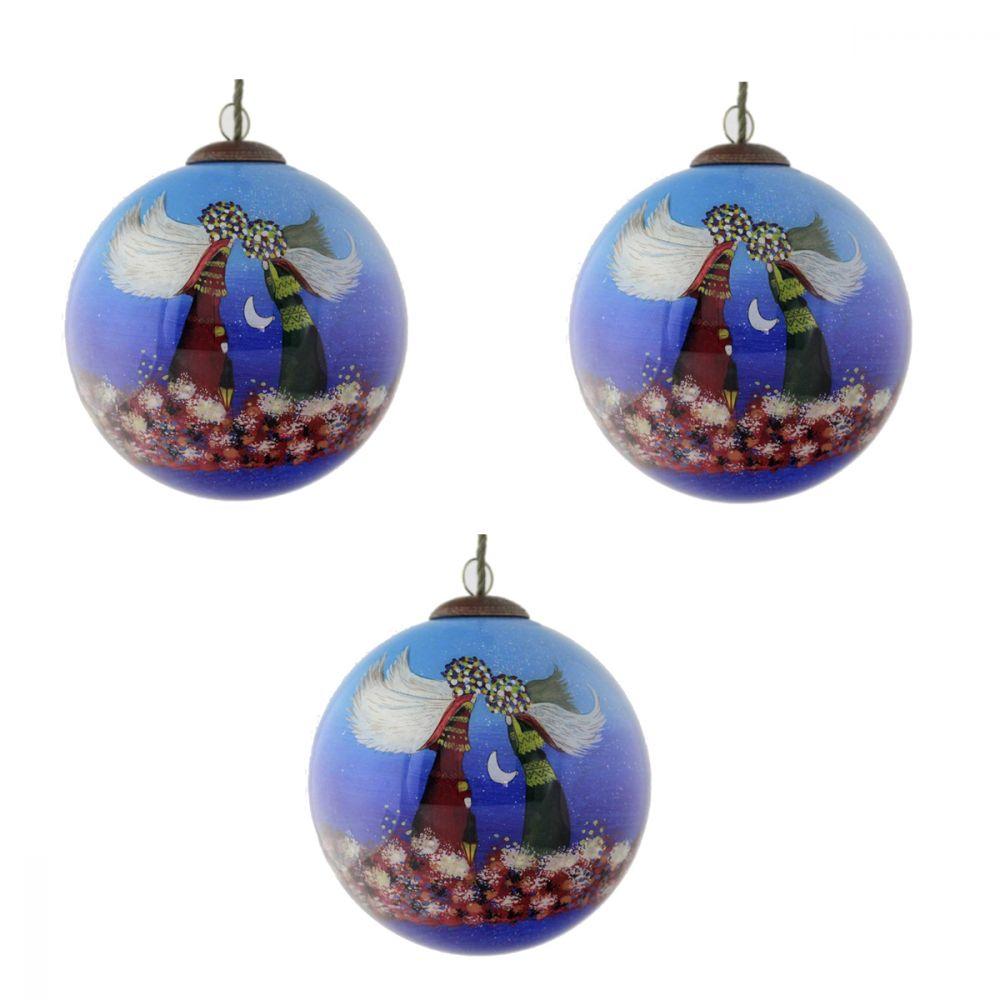 Angels Glass Ornament Collection (Set of 3)