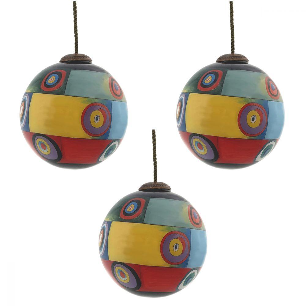Farbstudie Quadrate Glass Ornament Collection (Set of 3)