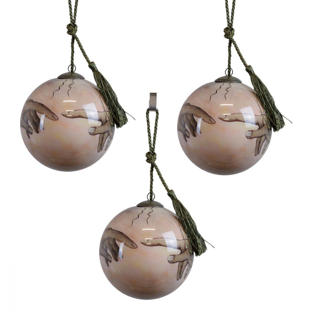 Creation of Adam Glass Ornament Collection (Set of 3)