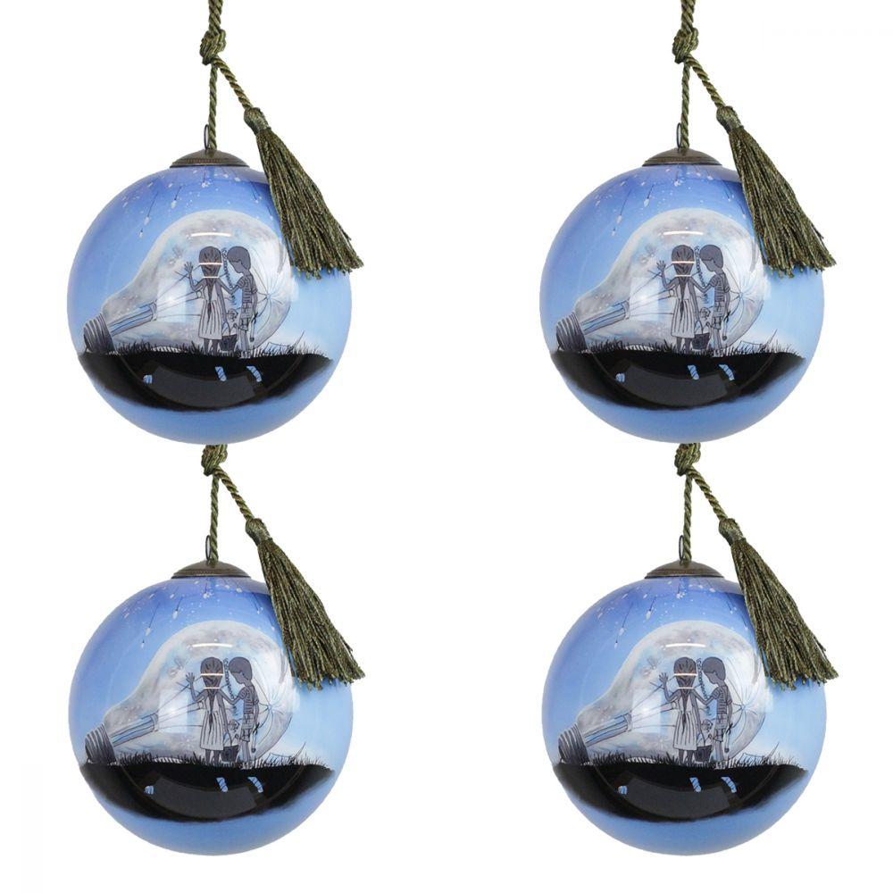 The Night We Broke The Moon Glass Ornament Collection (Set of 4)