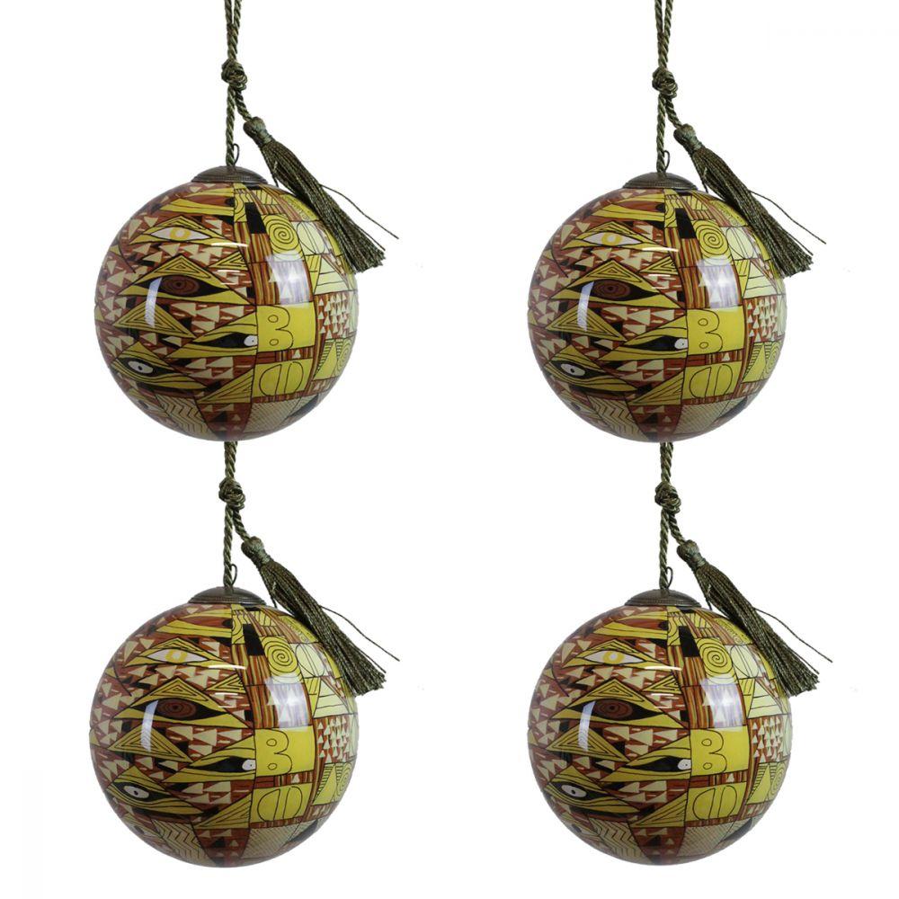 Adele Bloch Bauer Dress Glass Ornament Collection (Set of 4)
