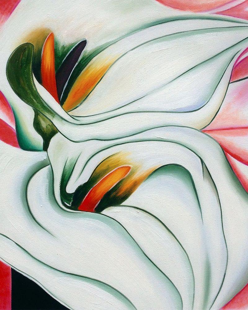 Two Calla Lilies On Pink, 1928