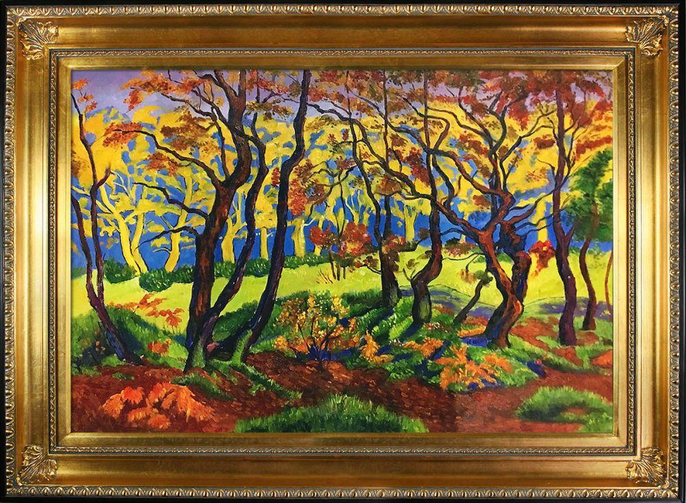 The Clearing or Edge of the Wood Pre-Framed - Regency Gold Frame 24"X36"