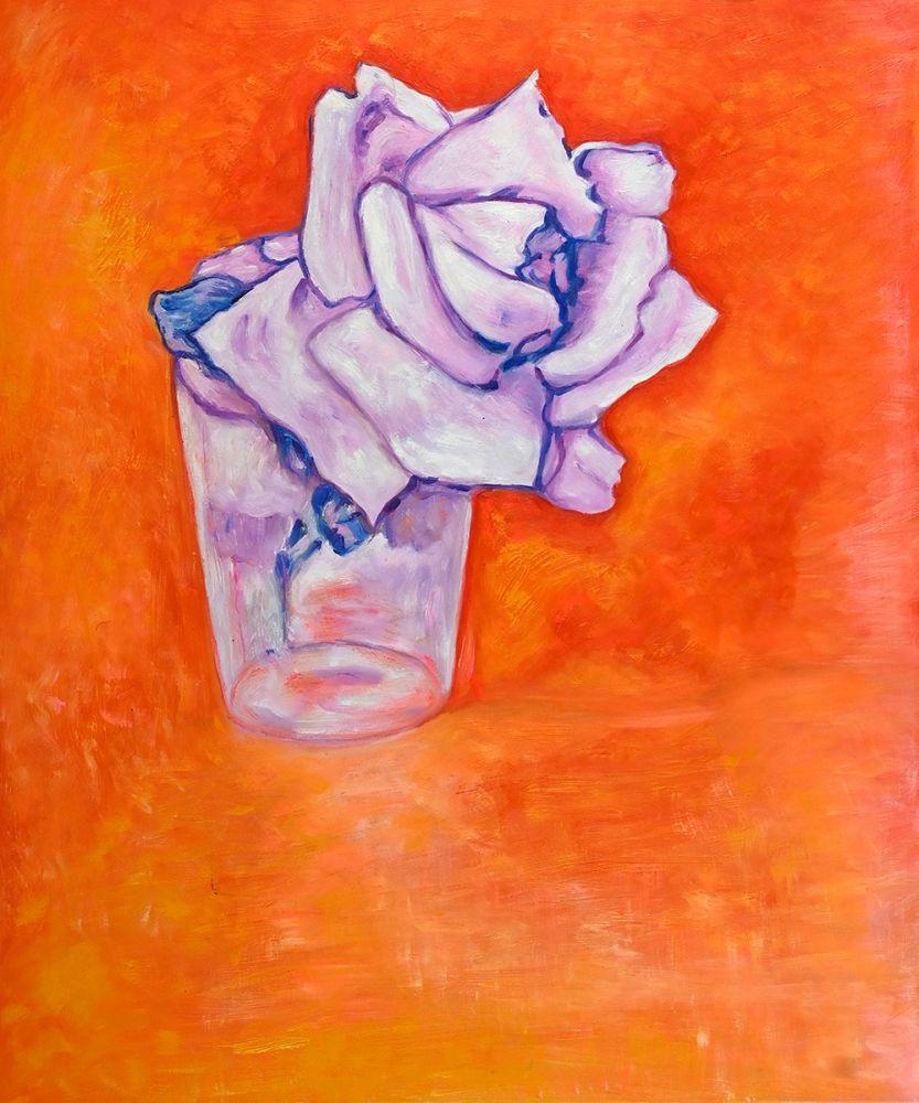 White Rose in a Glass