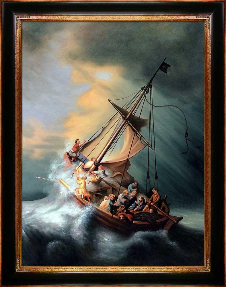 The Storm on the Sea of Galilee Pre-Framed - Opulent Frame 30"X40"