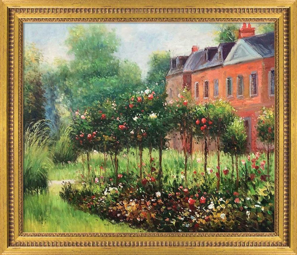 The Rose Garden at Wargemont, 1879 Pre-Framed - Versailles Gold Queen Frame 20" X 24"