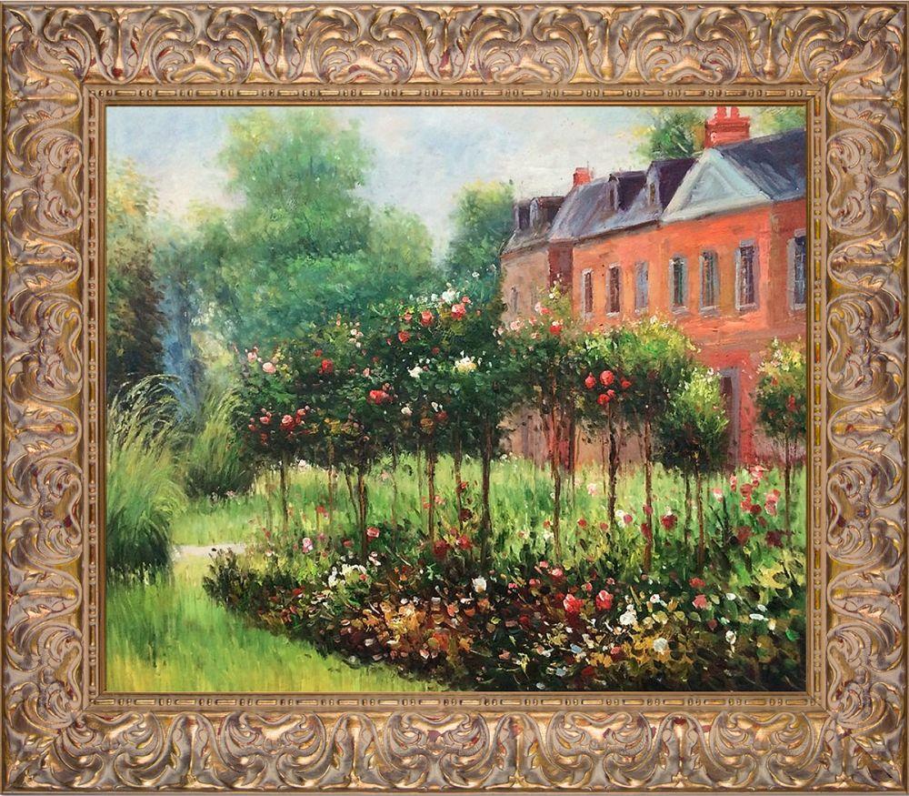 The Rose Garden at Wargemont, 1879 Pre-Framed - Espana Gold Frame 20"X24"