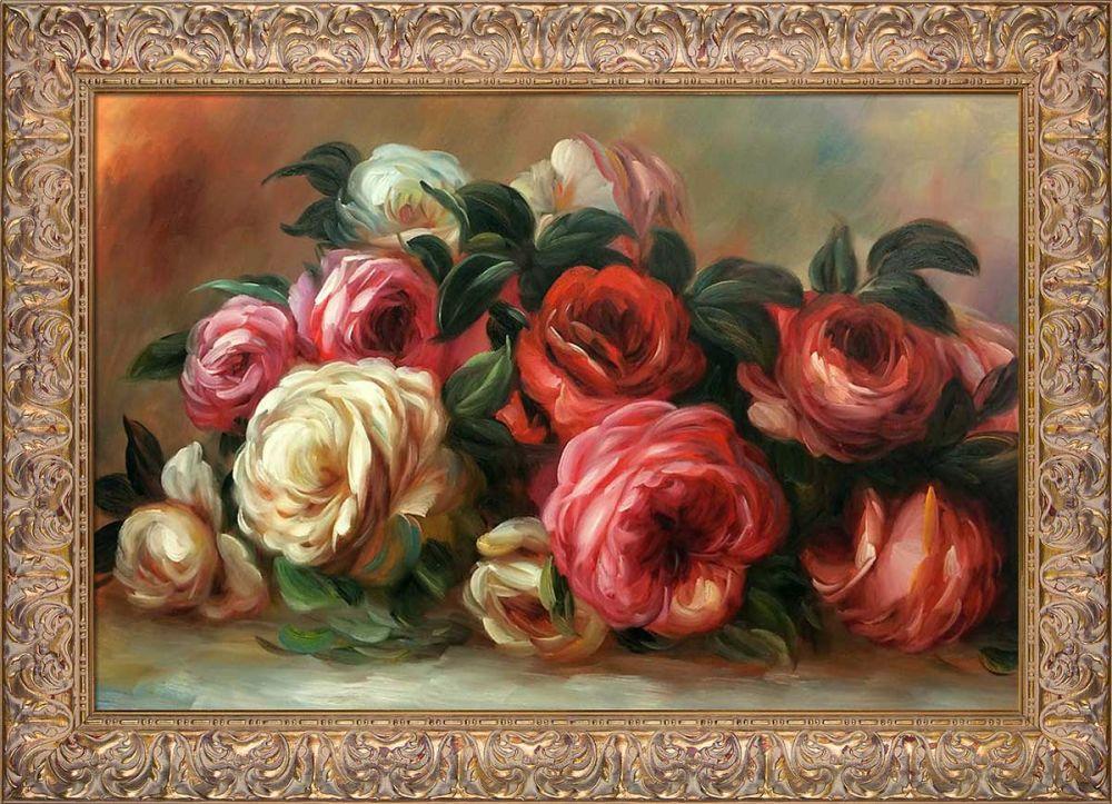 Discarded Roses Pre-Framed - Espana Gold Frame 24" X 36"