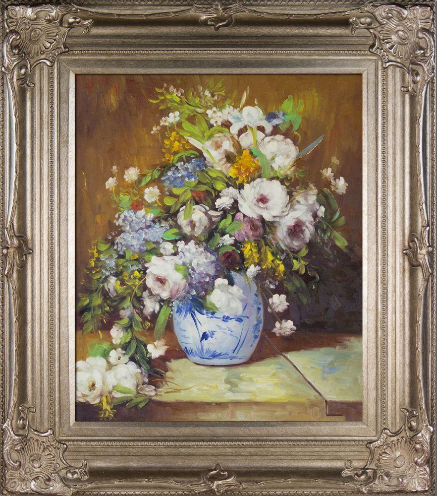 Grande Vase Di Fiori Pre-Framed - Renaissance Champagne Frame 20"X24"