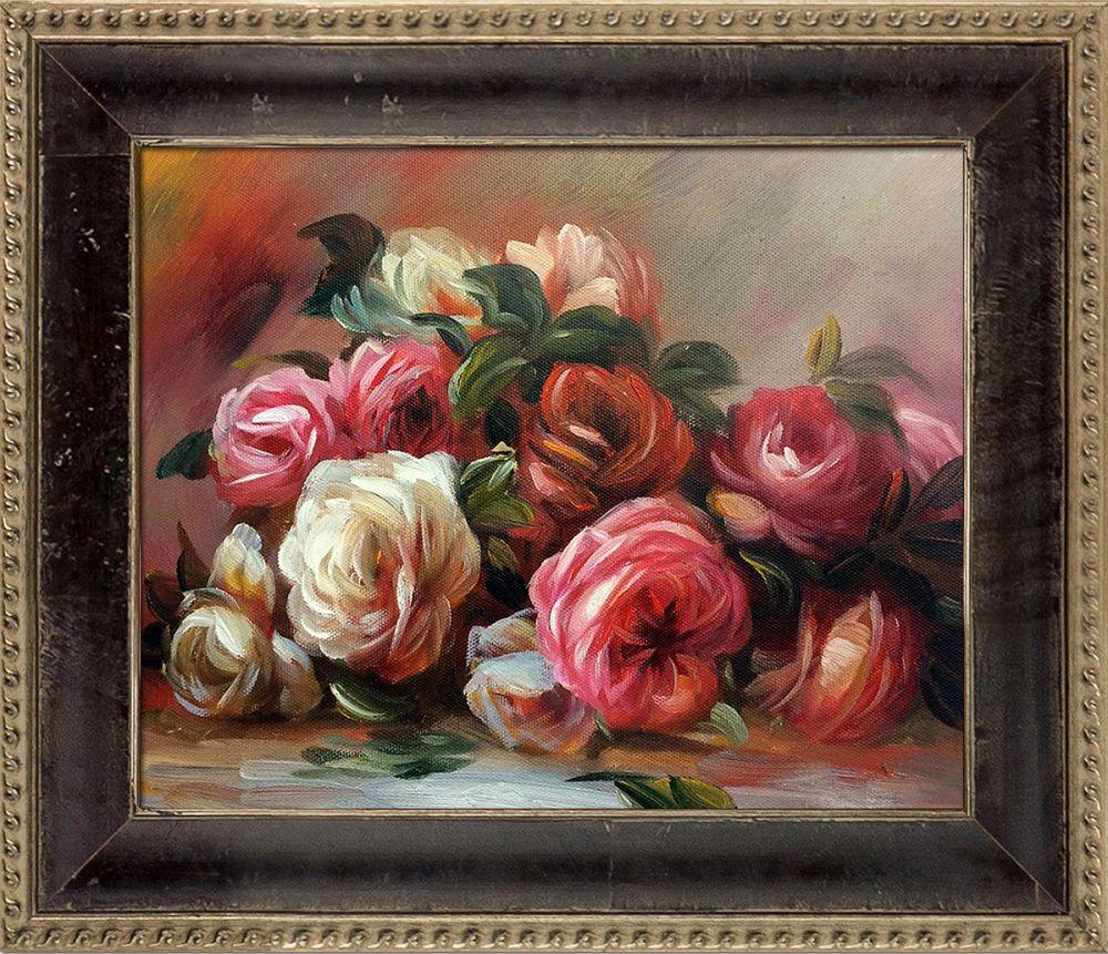 Discarded Roses Pre-Framed - Hermitage Cabernet Scooped Frame 8X10