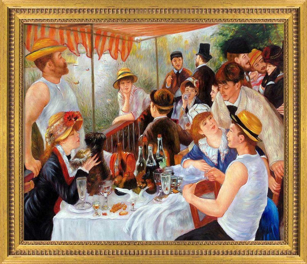 Luncheon of the Boating Party Pre-Framed - Versailles Gold Queen Frame 20" X 24"