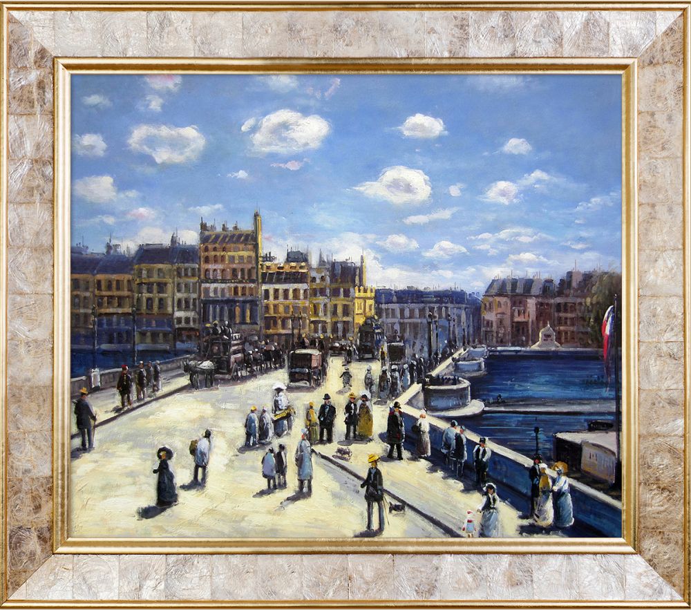 Pont Neuf, 1872 Pre-Framed - Gold Pearl Frame 20" X 24"