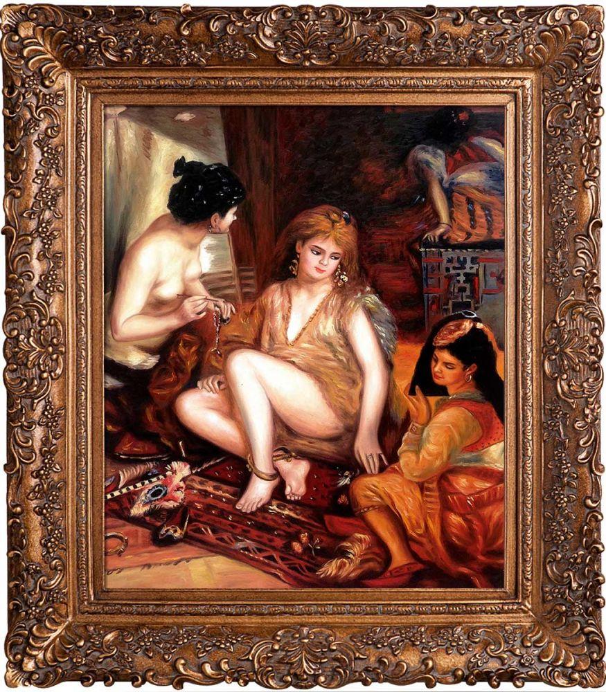 The Harem, Parisian Women Dressed as Algerians Pre-Framed - Burgeon Gold Frame 20"X24"