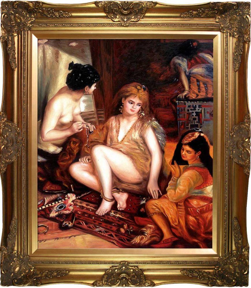 The Harem, Parisian Women Dressed as Algerians Pre-Framed - Victorian Gold Frame 20"X24"