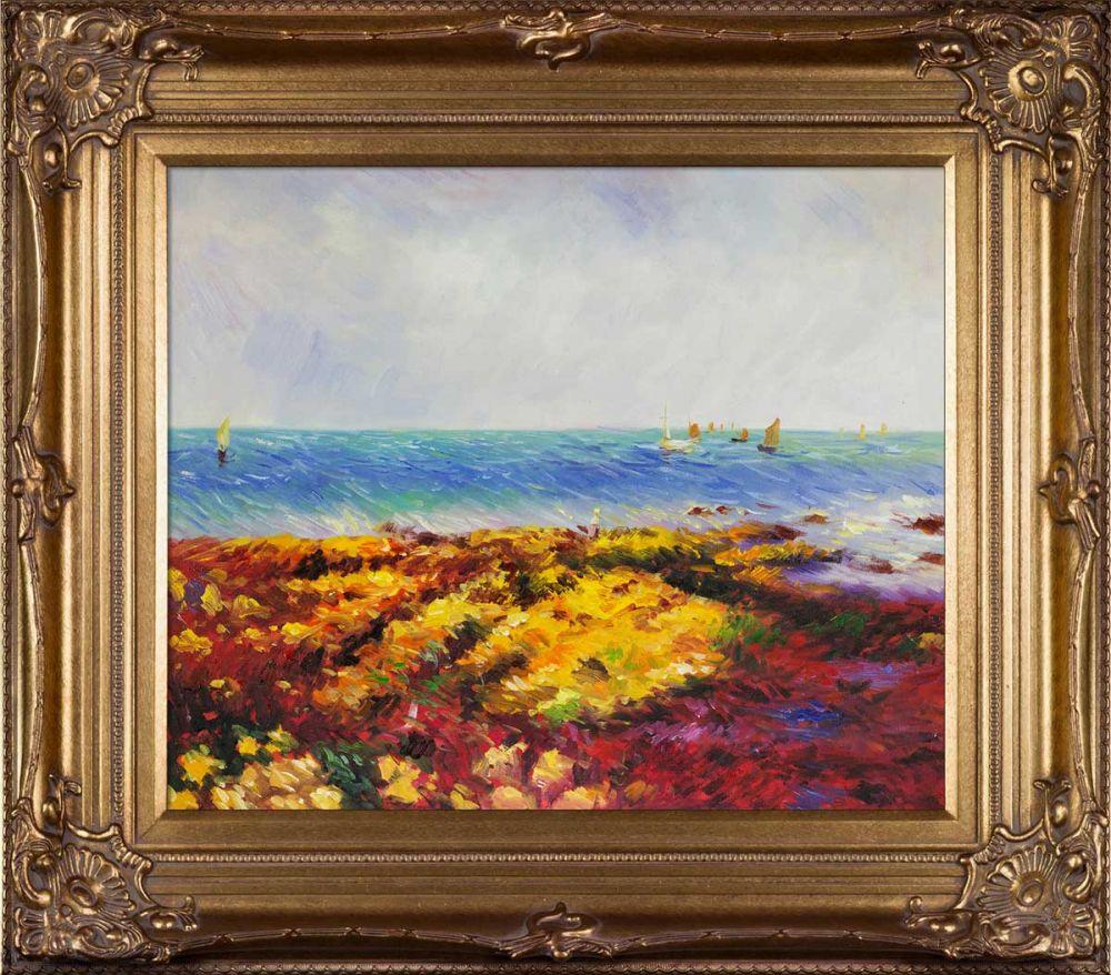 Low Tide at Yport Pre-Framed - Renaissance Bronze Frame 20"X24"