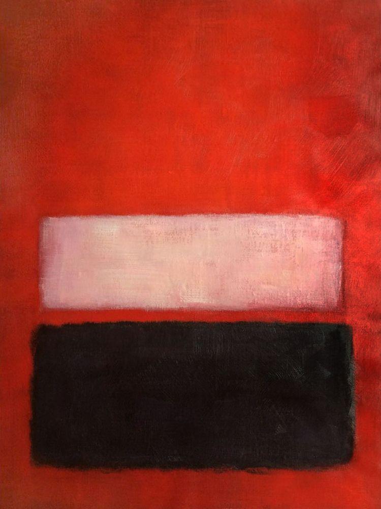 No. 46 (Black, Ochre, Red Over Red), 1957