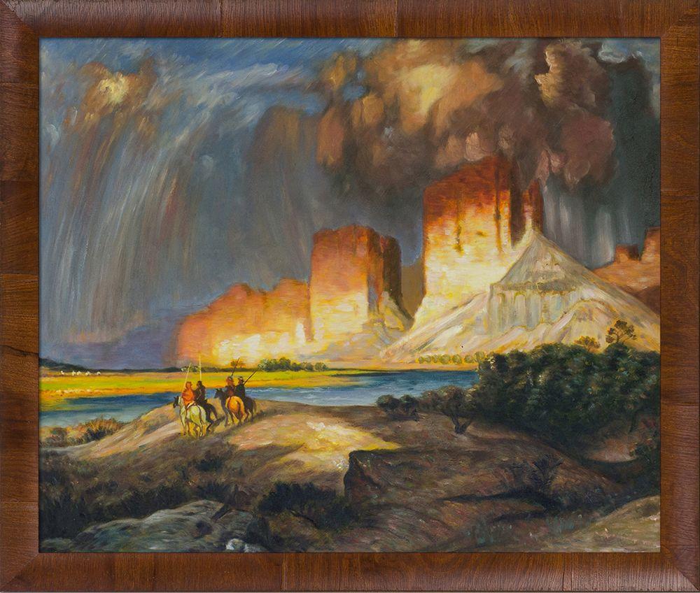 Cliffs of the Upper Colorado River Pre-Framed - Panzano Olivewood Frame 20" X 24"
