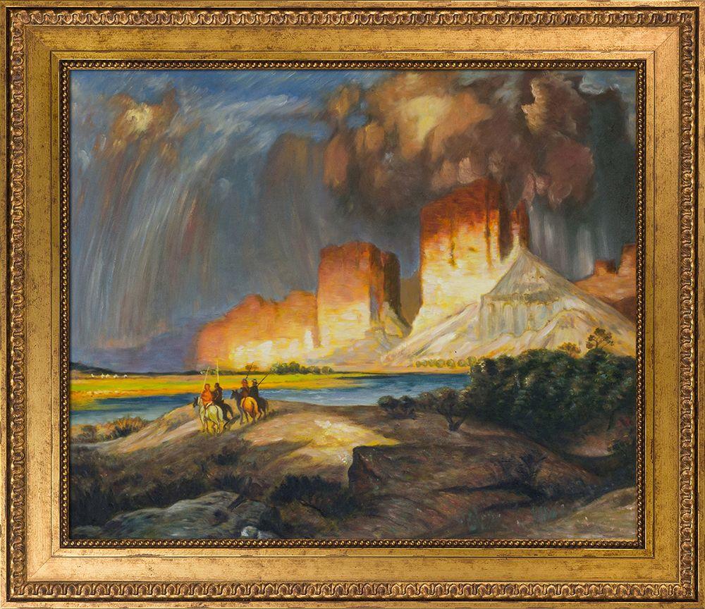 Cliffs of the Upper Colorado River Pre-Framed - Versailles Gold King Frame 20" X 24"
